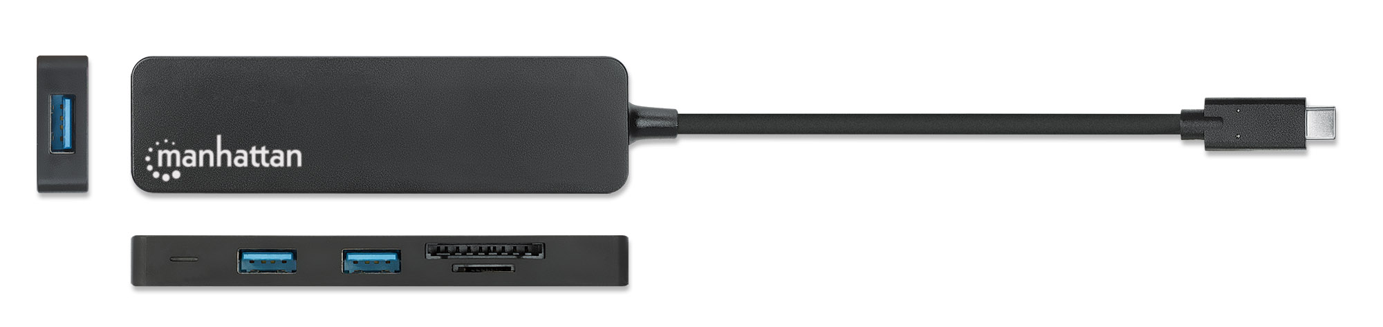 Hub USB-C™ 3.2 Gen 1 a 3 porte con Lettore Schede MANHATTAN - immagine 6
