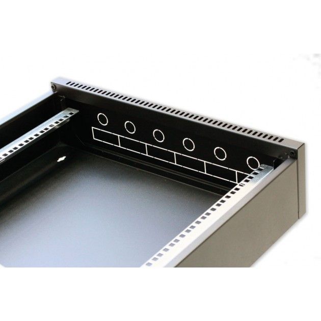 Armadio Rack 19'' Flat a muro p.15cm 6 unità sezione unica Nero TECHLY PROFESSIONAL - immagine 7