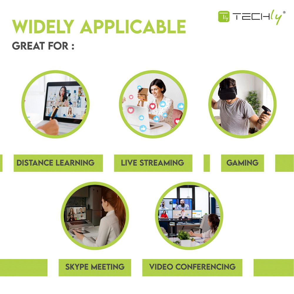 Microfono USB Omnidirezionale da Conferenza con Tasto Muto TECHLY - immagine 8