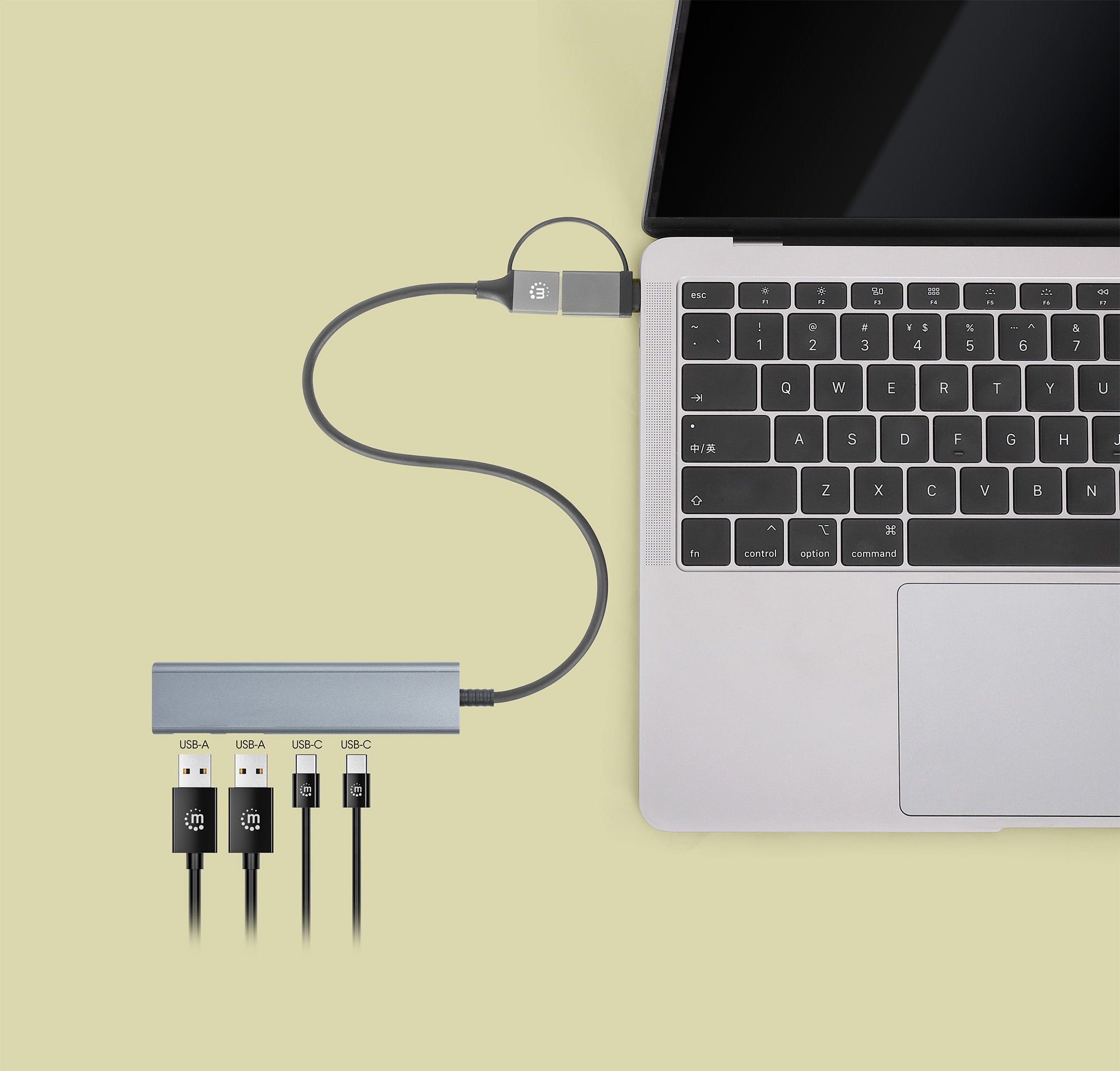 Hub 2 Porte USB-A + 2 Porte USB-C™ USB 3.2 Gen 1 MANHATTAN - immagine 7