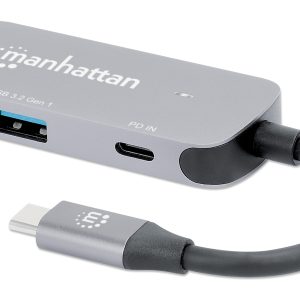Convertitore USB-C&trade; a HDMI 3-in-1 con Power Delivery MANHATTAN