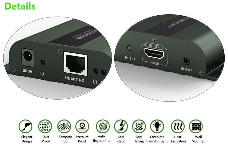 Extender HDMI con IR su Cavo Cat.6 fino a 120m TECHLY - immagine 8