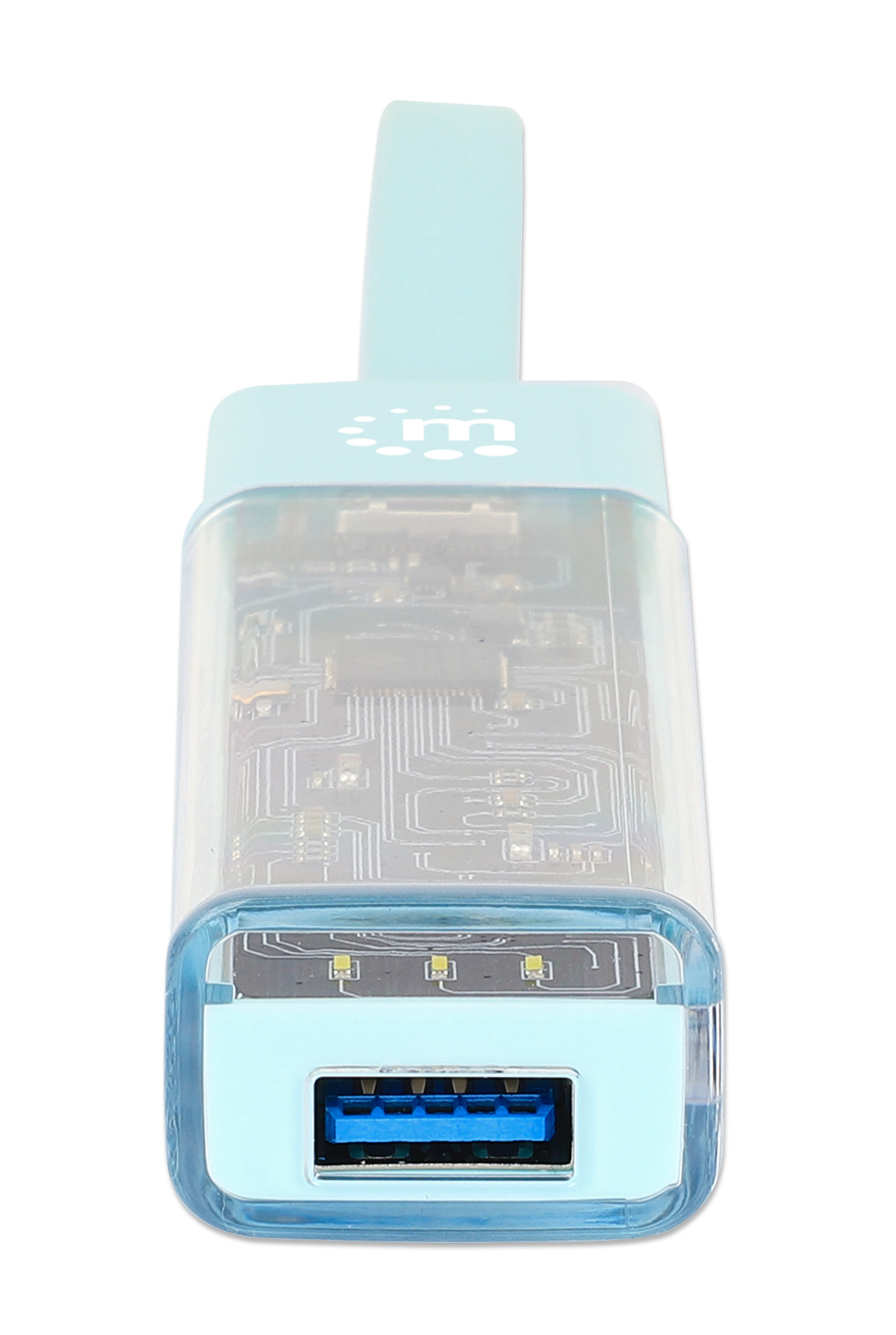 Hub Combo USB 3.0 USB-C™ e USB-A 4 Porte Verde Trasparente MANHATTAN - immagine 9