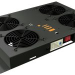 Kit di Ventilazione a Soffitto per Rack 19'' 4 Ventole Nero TECHLY PROFESSIONAL