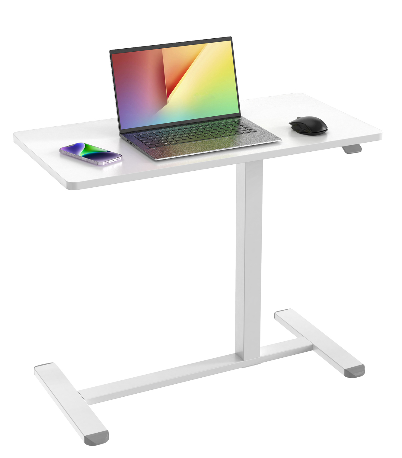 Sit-Stand Scrivania Compatta Postazione di Lavoro con Altezza Regolabile TECHLY