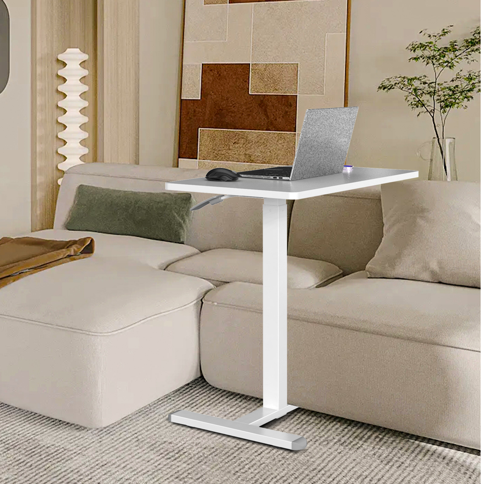 Sit-Stand Scrivania Compatta Postazione di Lavoro con Altezza Regolabile TECHLY - immagine 8