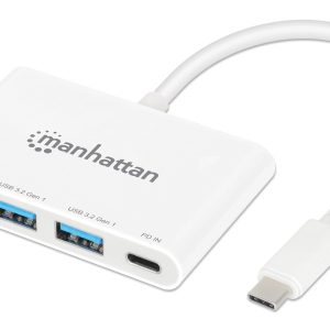 Hub USB 3.2 Gen 1 con 3 porte USB-A e 1 porta USB-C&trade; Power Delivery MANHATTAN