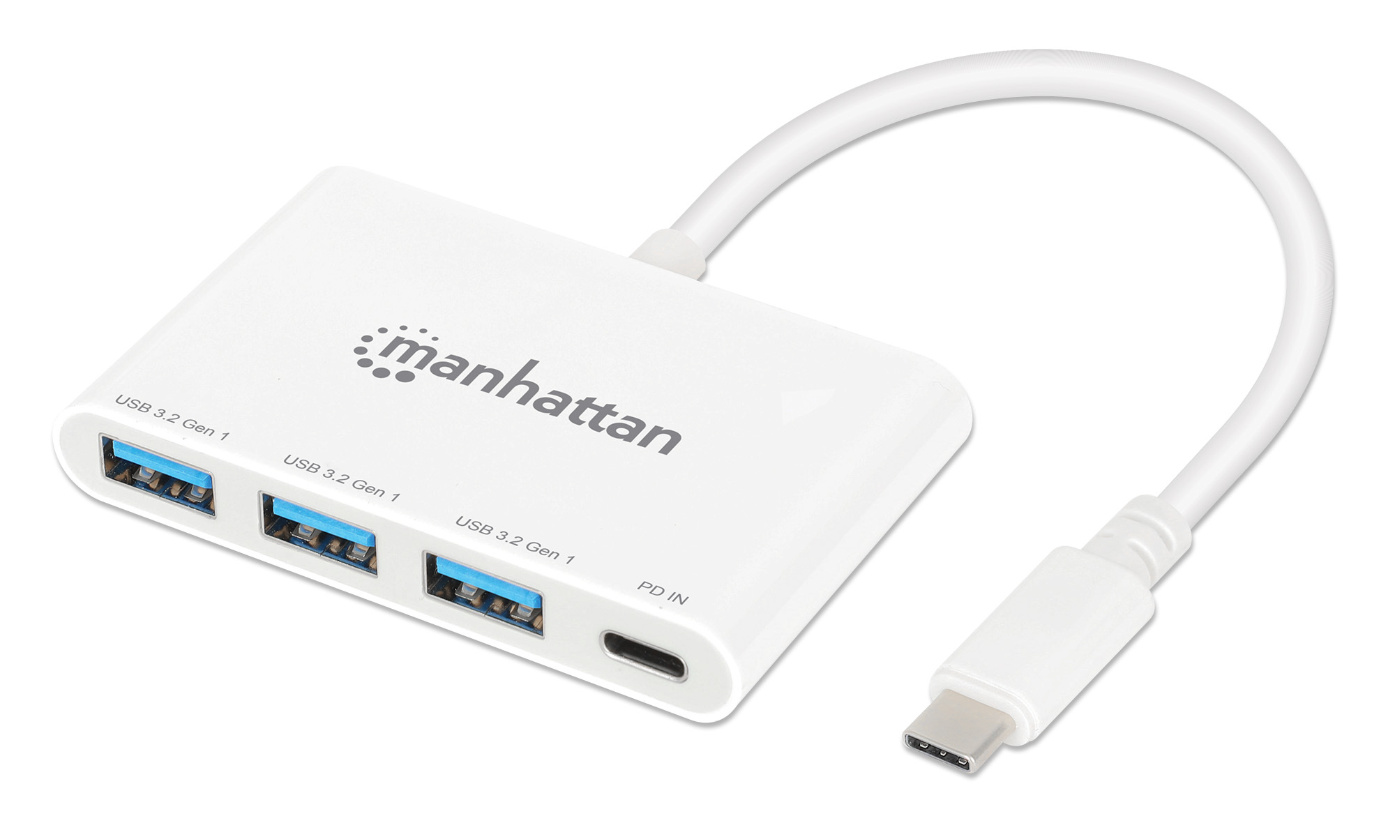Hub USB 3.2 Gen 1 con 3 porte USB-A e 1 porta USB-C™ Power Delivery MANHATTAN