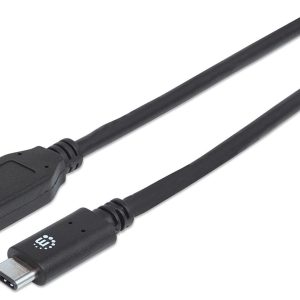 Cavo USB 3.2 Gen2 A Maschio / USB-C&trade; Maschio 1m Nero MANHATTAN