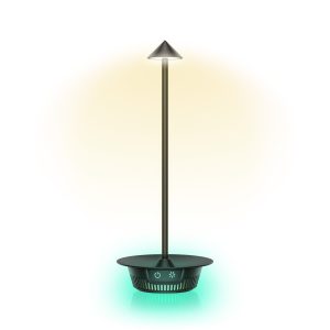 Lampada LED Multicolore da Tavolo Dimmerabile Batteria Ricaricabile Alimentazione USB-C&trade; TECHLY