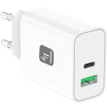 Caricatore Alimentatore USB-C&trade; 30W e USB-A QC3.0 da Muro TECHLY