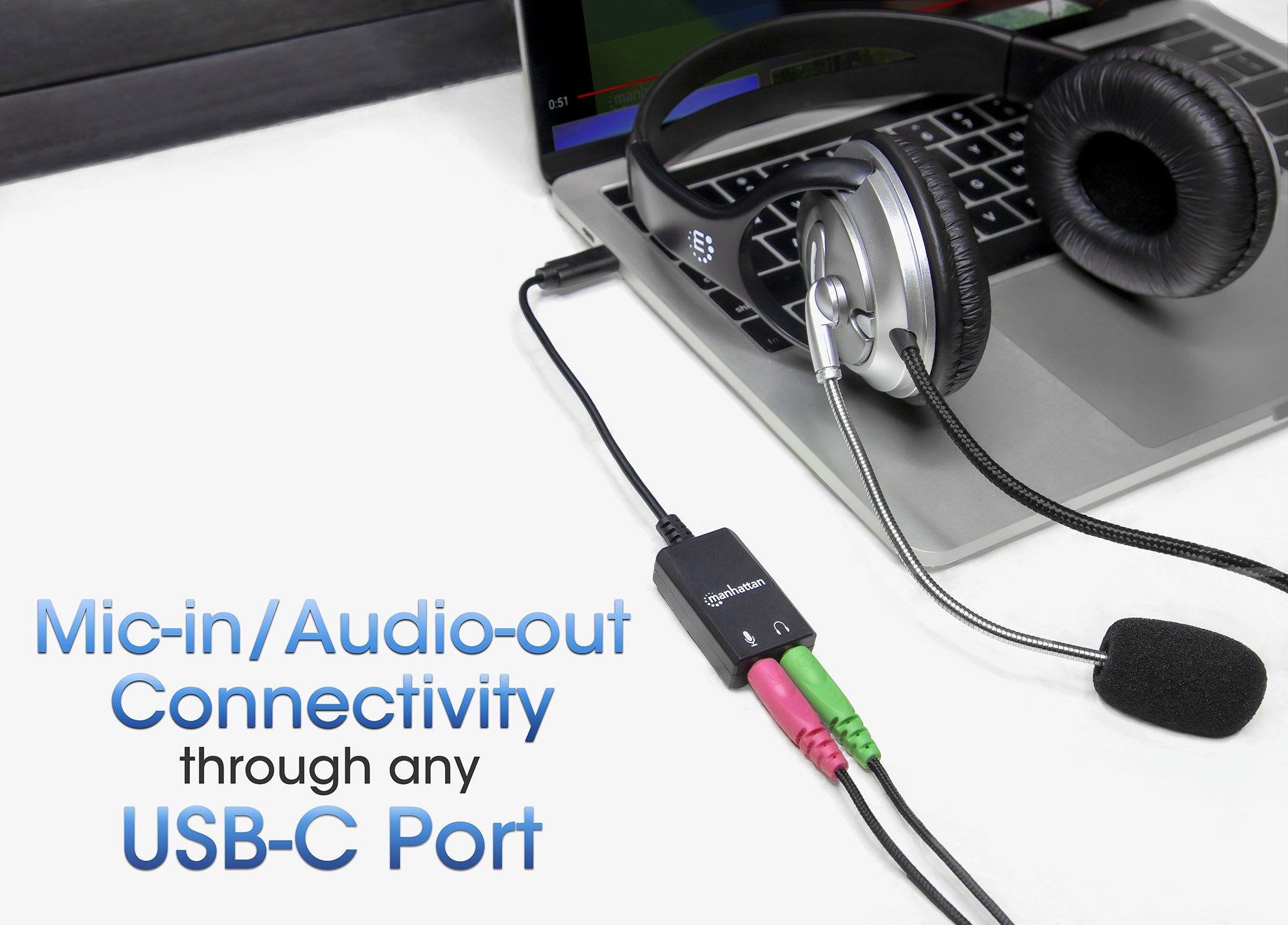 Adattatore Audio USB-C™ MANHATTAN - immagine 9