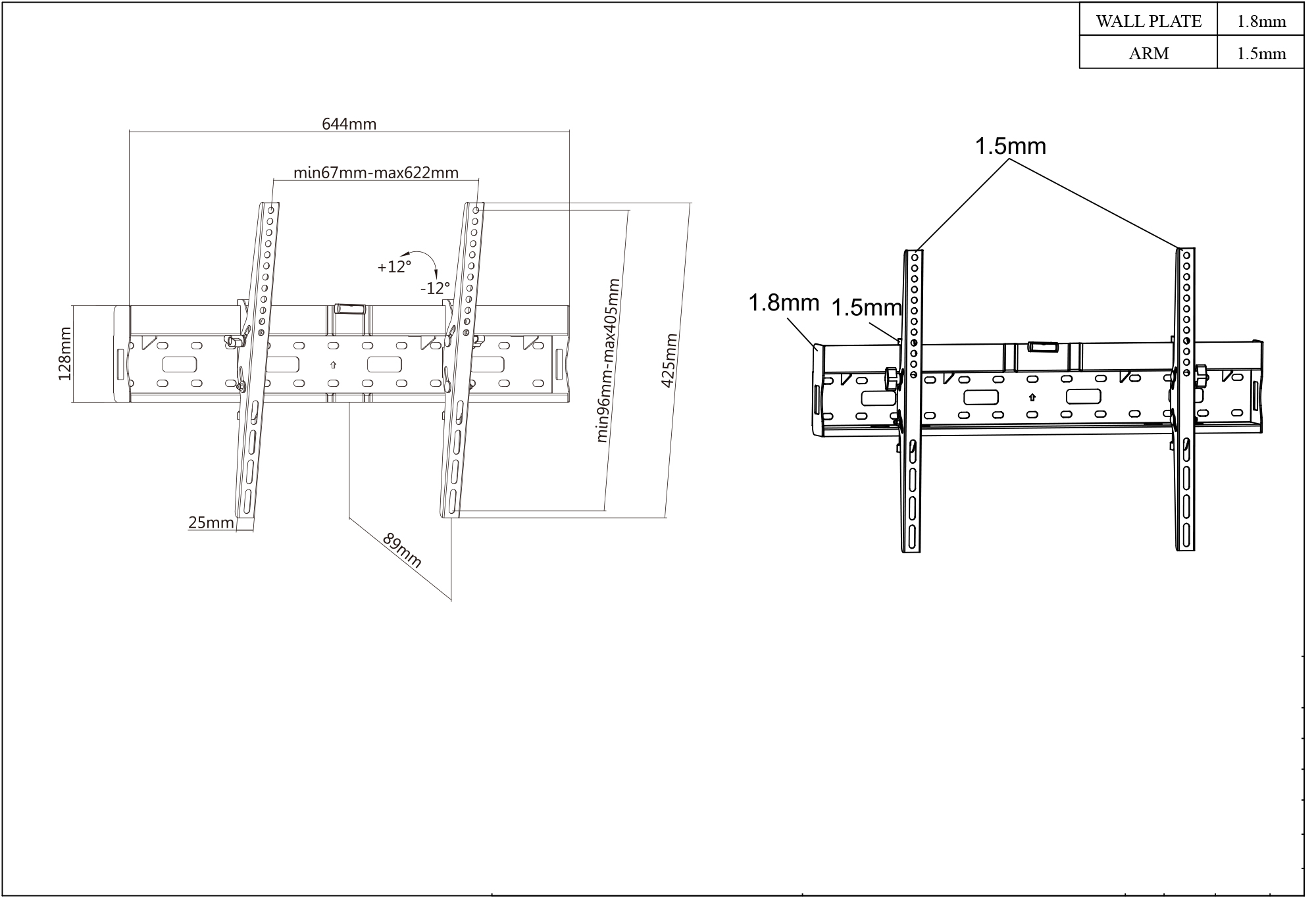 Supporto a Muro per TV LED LCD 37-70'' con Area di Archiviazione Integrata MANHATTAN - immagine 4