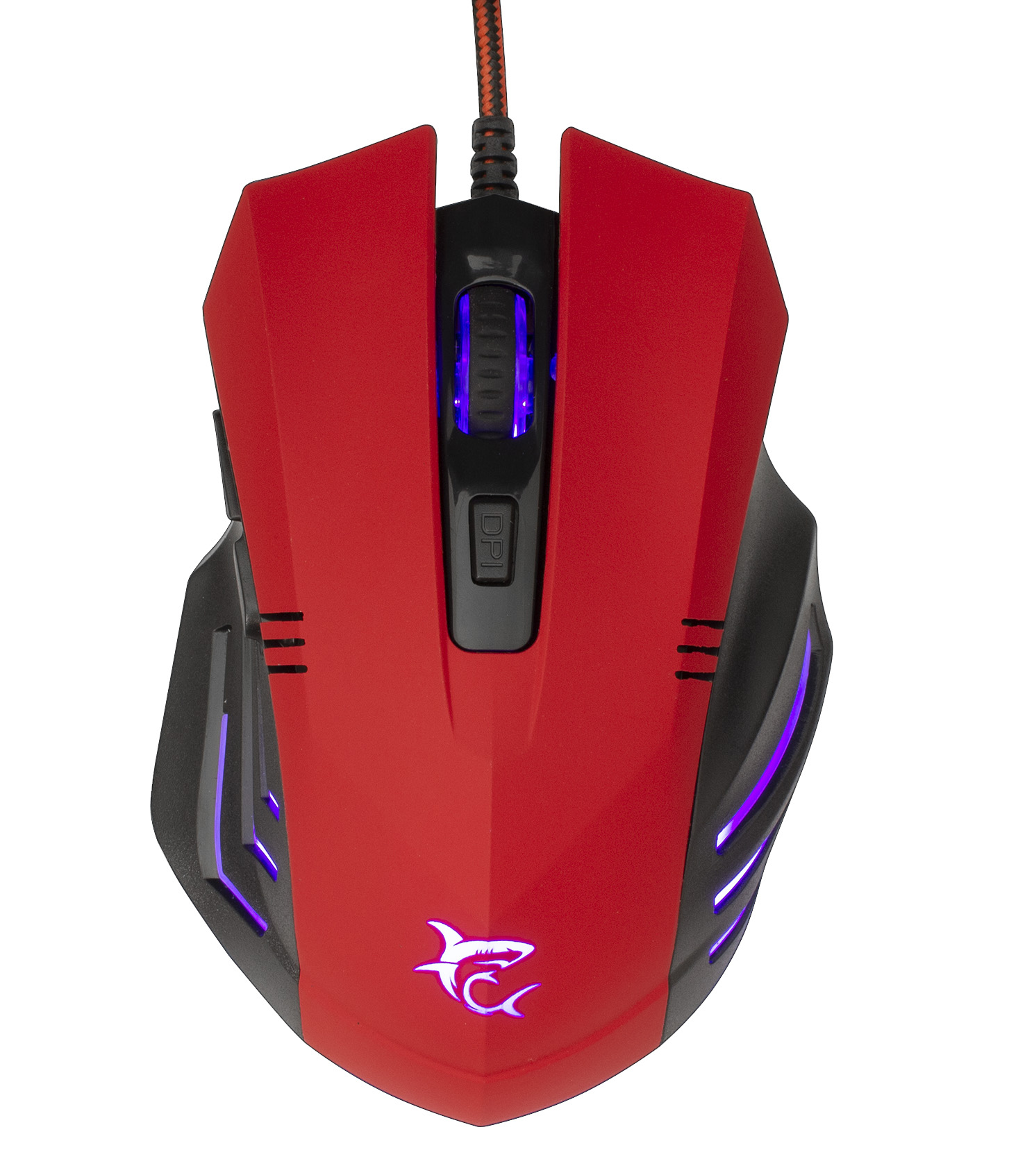 Mouse Gaming USB 3200dpi 6 Tasti Hannibal-2 GM-3006 Rosso WHITE SHARK