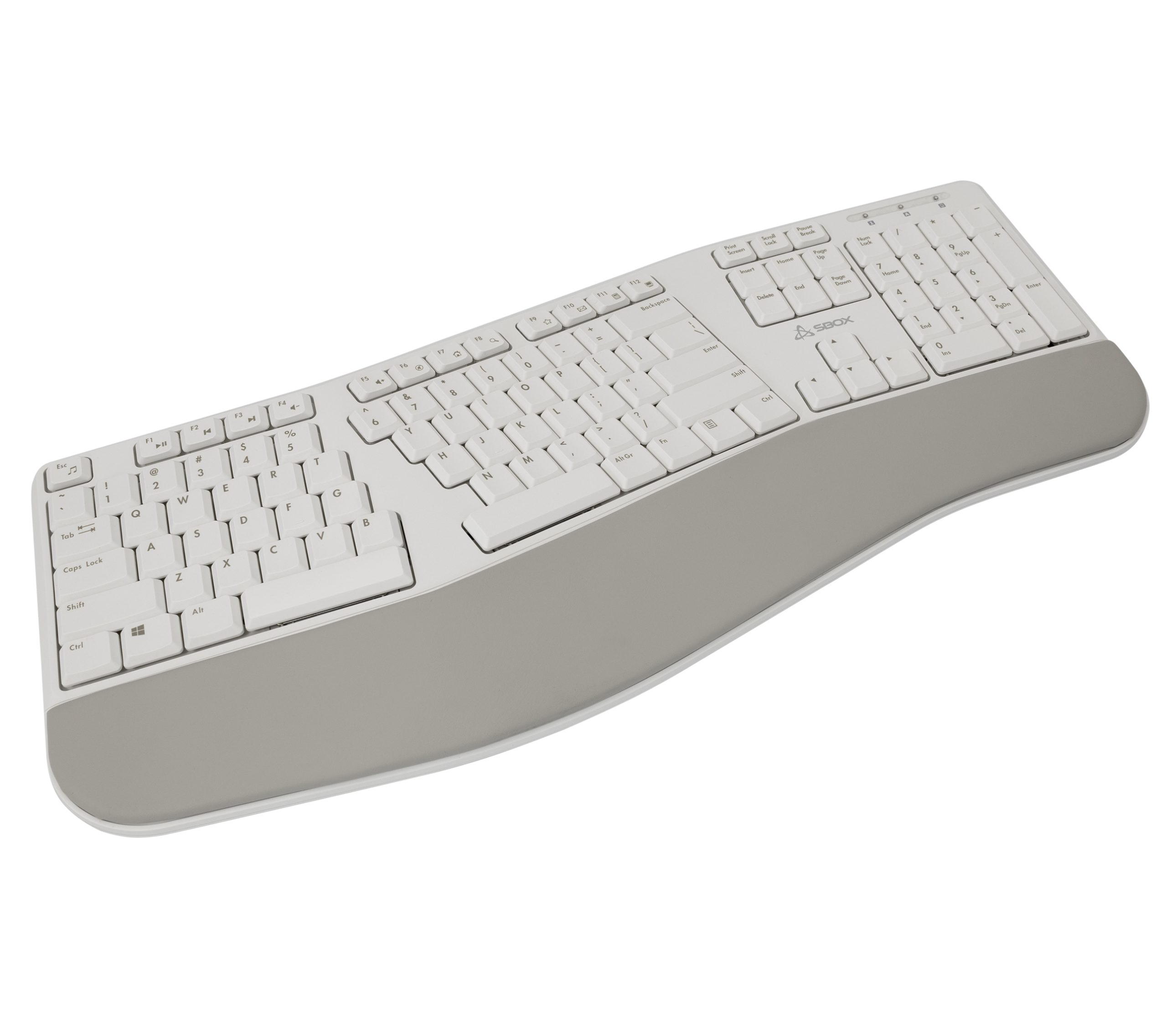 Combo Tastiera E Mouse Wireless, Set Ergonomico Full-Size Con Poggiapolsi, Supporto Telefono E Tasti Silenziosi, 2.4GHz