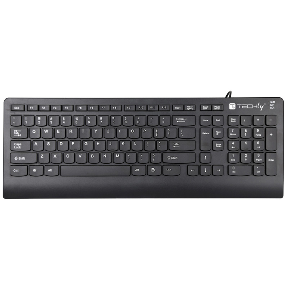 Tastiera Standard USB 104 Tasti Layout Italiano Nero TECHLY