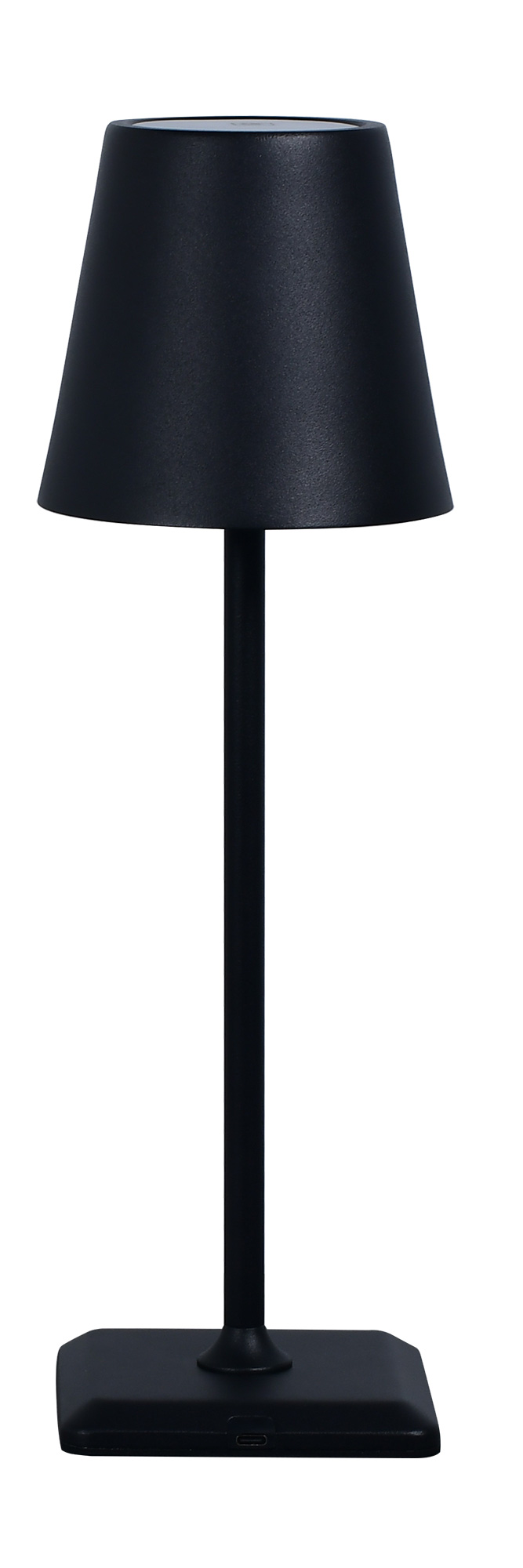 Lampada da Tavolo LED Senza Fili USB-C™ Dimmerabile in Metallo Nero TECHLY