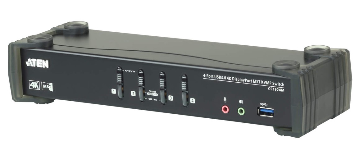 Switch KVMP 4K DisplayPort a 4 porte MST USB3.0, CS1924M ATEN
