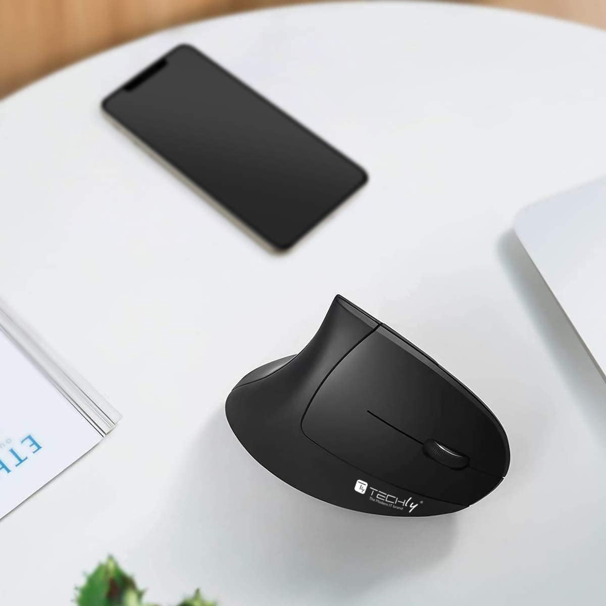 Mouse Verticale Ottico 1600dpi Ergonomico Wireless TECHLY - immagine 10