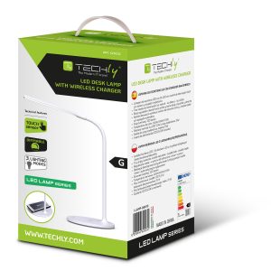 Lampada a 36 LED da Scrivania con Caricatore Wireless Integrato per Smartphone TECHLY