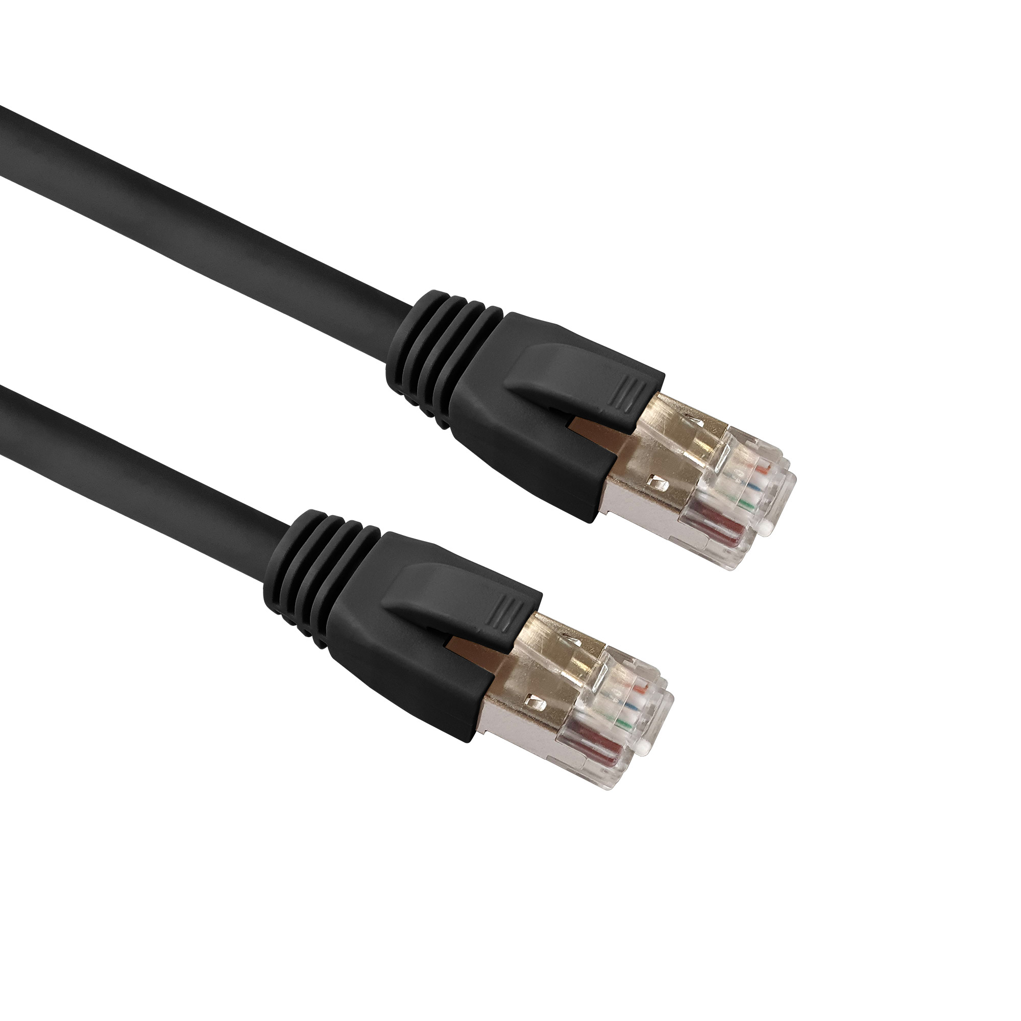 Cavo di rete Patch in rame Cat.8.1 SFTP LSZH 0,5m Nero INTELLINET - immagine 2