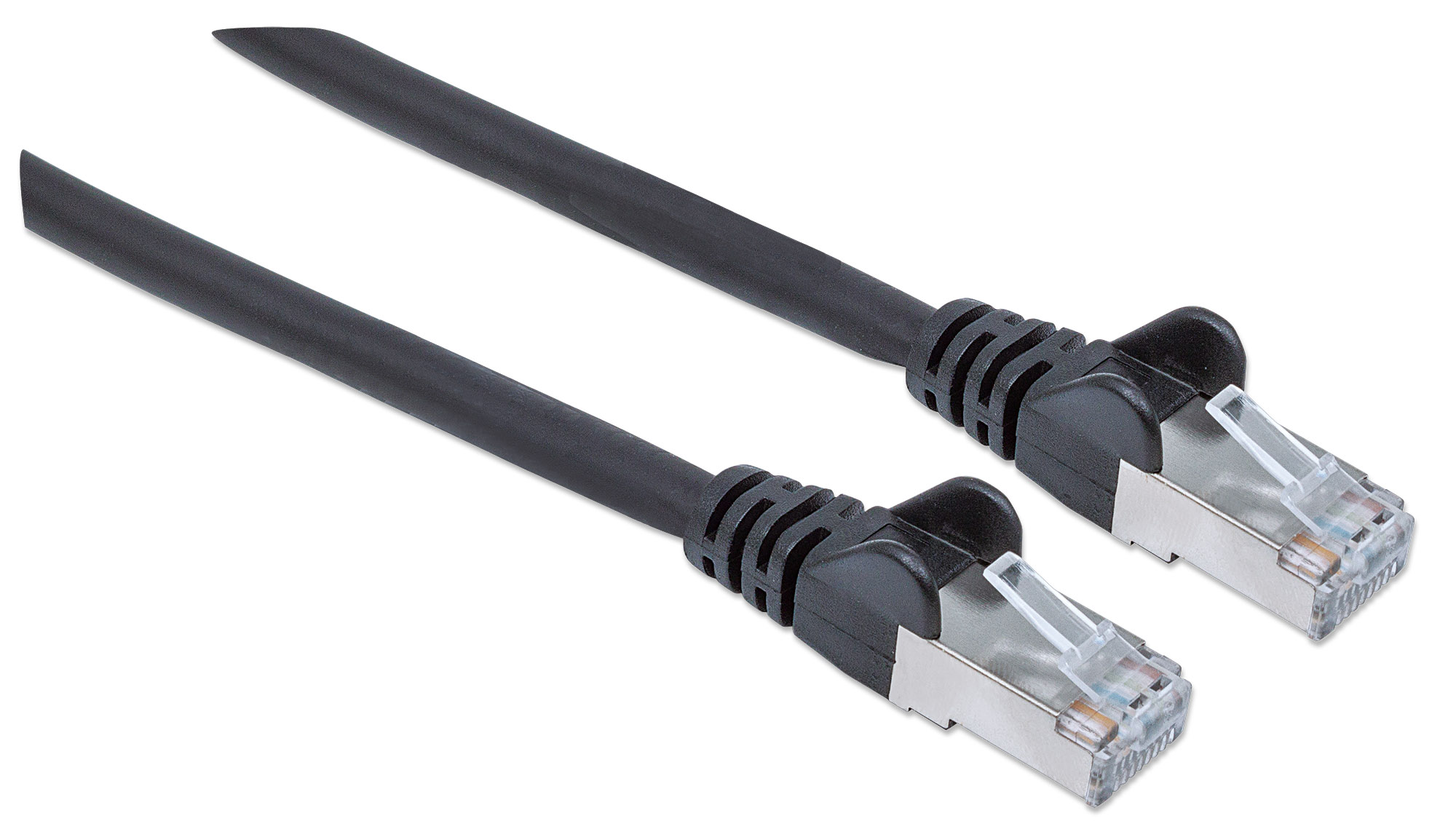 Cavo Patch Cat.7 Plug RJ45 6A S/FTP LSZH 0,5m Nero INTELLINET - immagine 2
