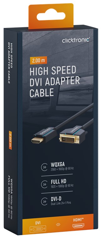 Cavo Video HDMI DVI-D M/M 5 m Alta Qualit&agrave; CLICKTRONIC - immagine 2