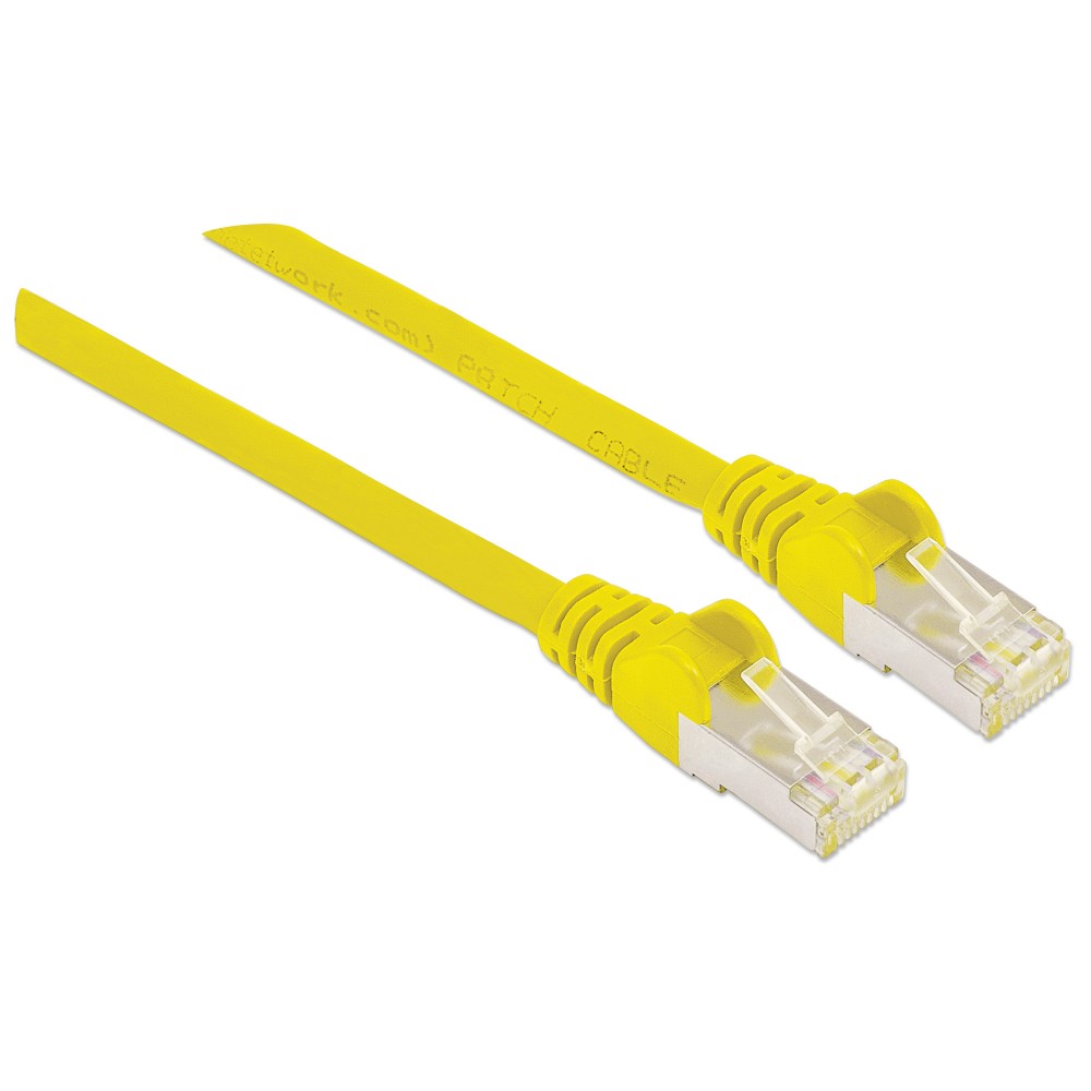 Cavo di rete Patch in rame Cat. 6A Giallo SFTP LSZH 0,25m INTELLINET - immagine 2