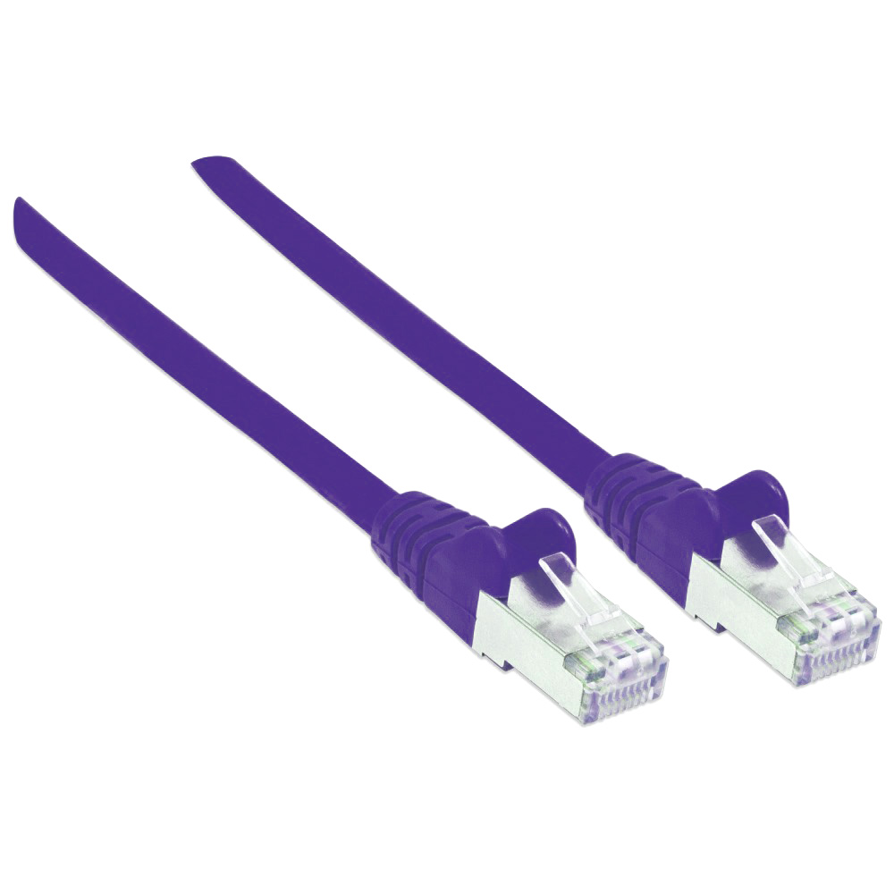 Cavo di rete Patch in rame Cat. 6A Viola SFTP LSZH 3 metri INTELLINET - immagine 2