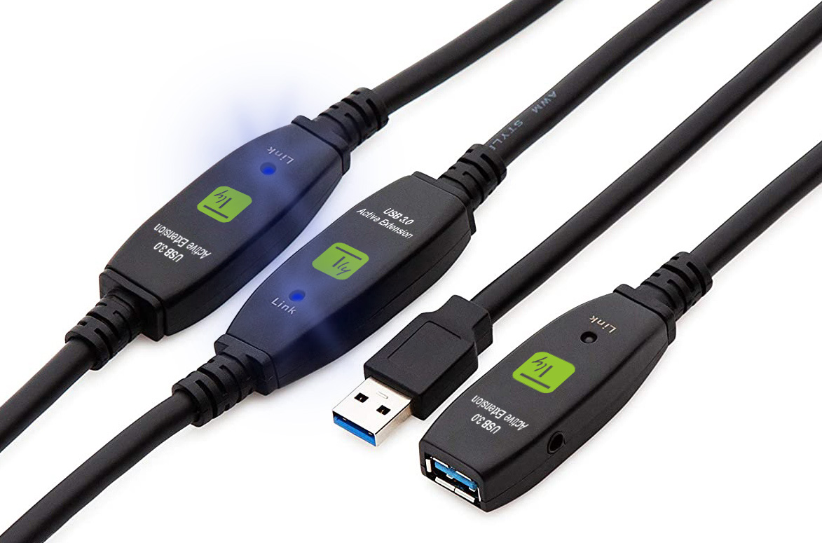 Cavo USB 3.0 Attivo Prolunga USB-A con 3 Amplificatori di Segnale 20m TECHLY