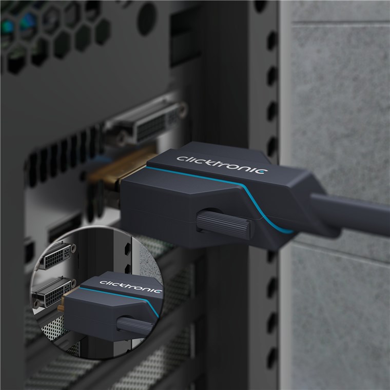 Cavo Video HDMI DVI-D M/M 5 m Alta Qualit&agrave; CLICKTRONIC - immagine 3