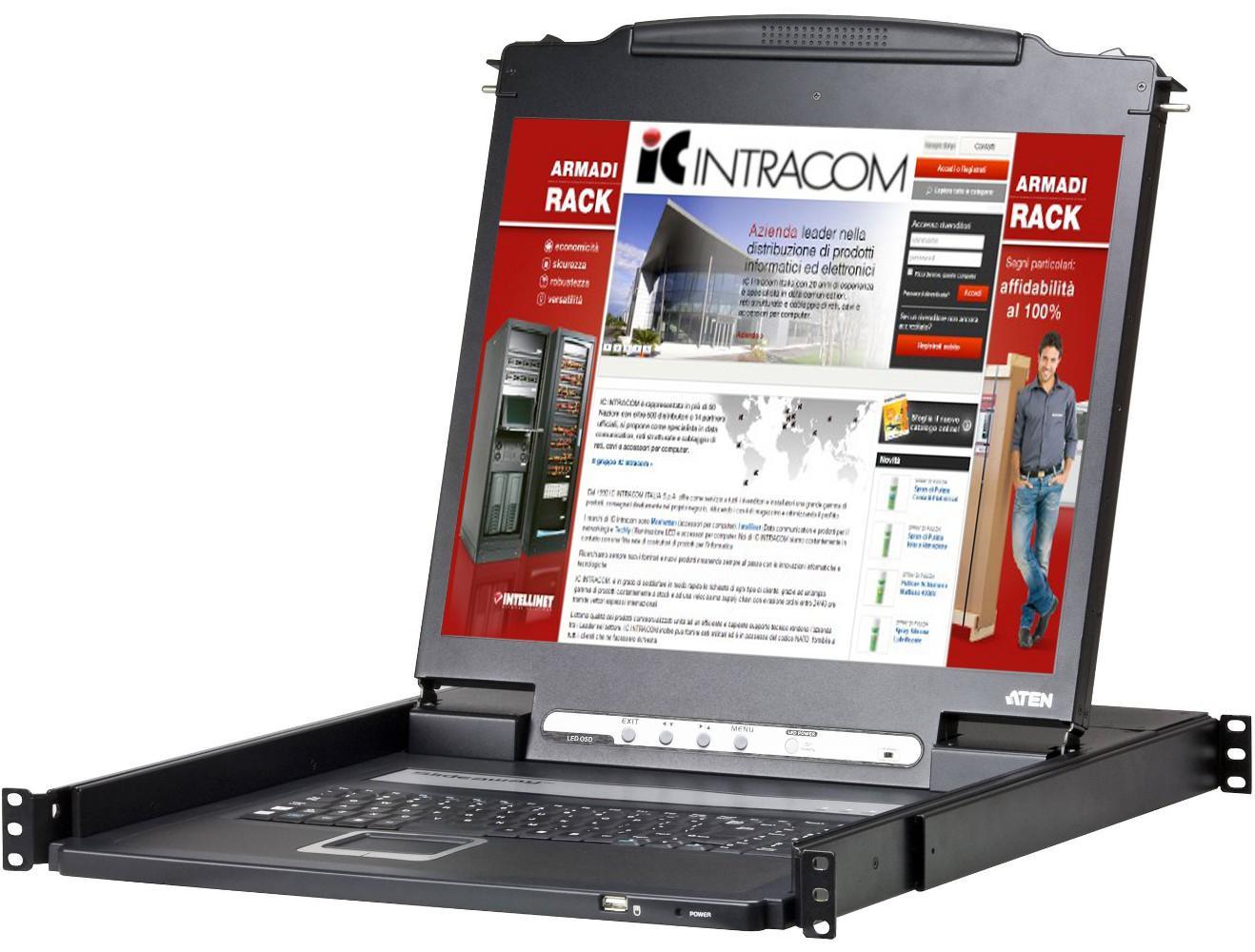 Console Leggera USB-PS2 con LCD LED 19'', CL3000N ATEN