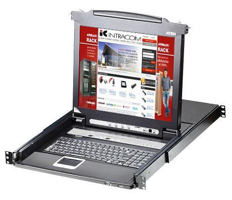 Switch KVM USB-PS2 VGA 16 Porte LCD 17'' e porta USB rack 19'', CL5716M ATEN