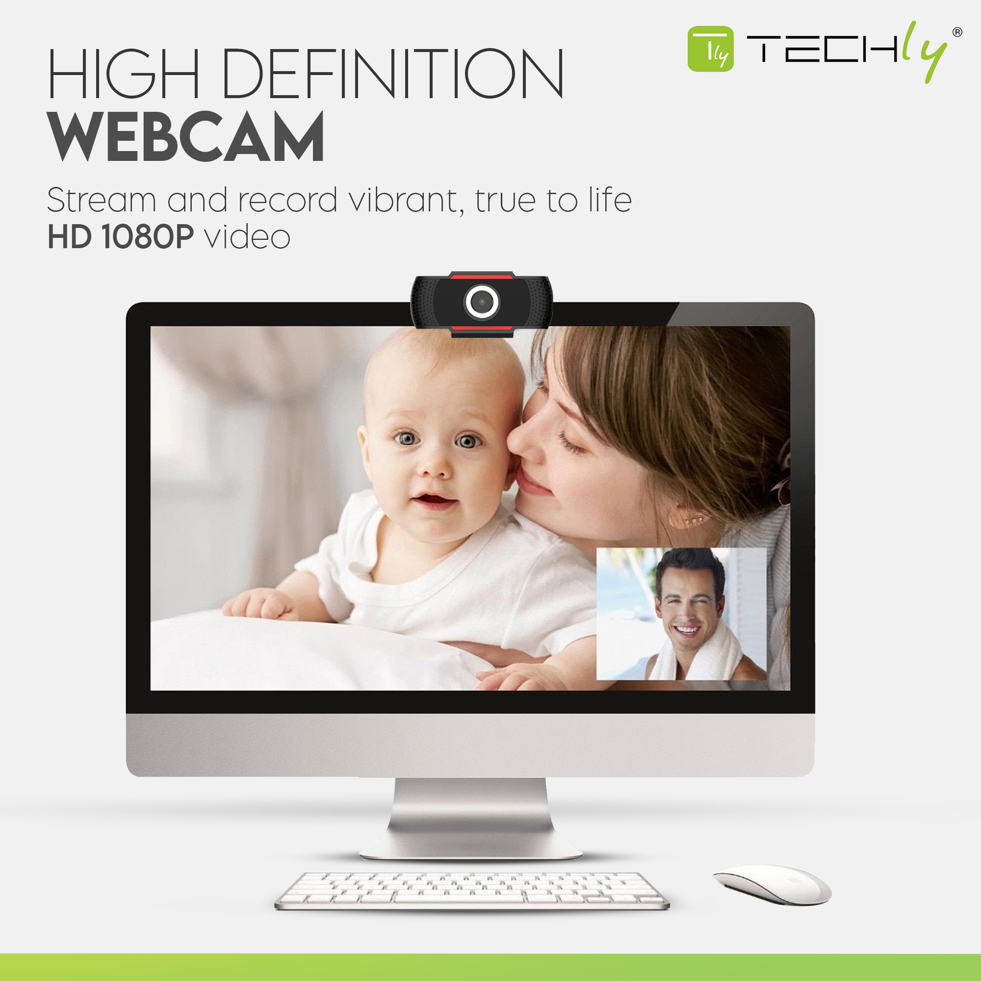 Webcam USB full HD 1080p con Riduzione del Rumore e Auto Focus TECHLY - immagine 5