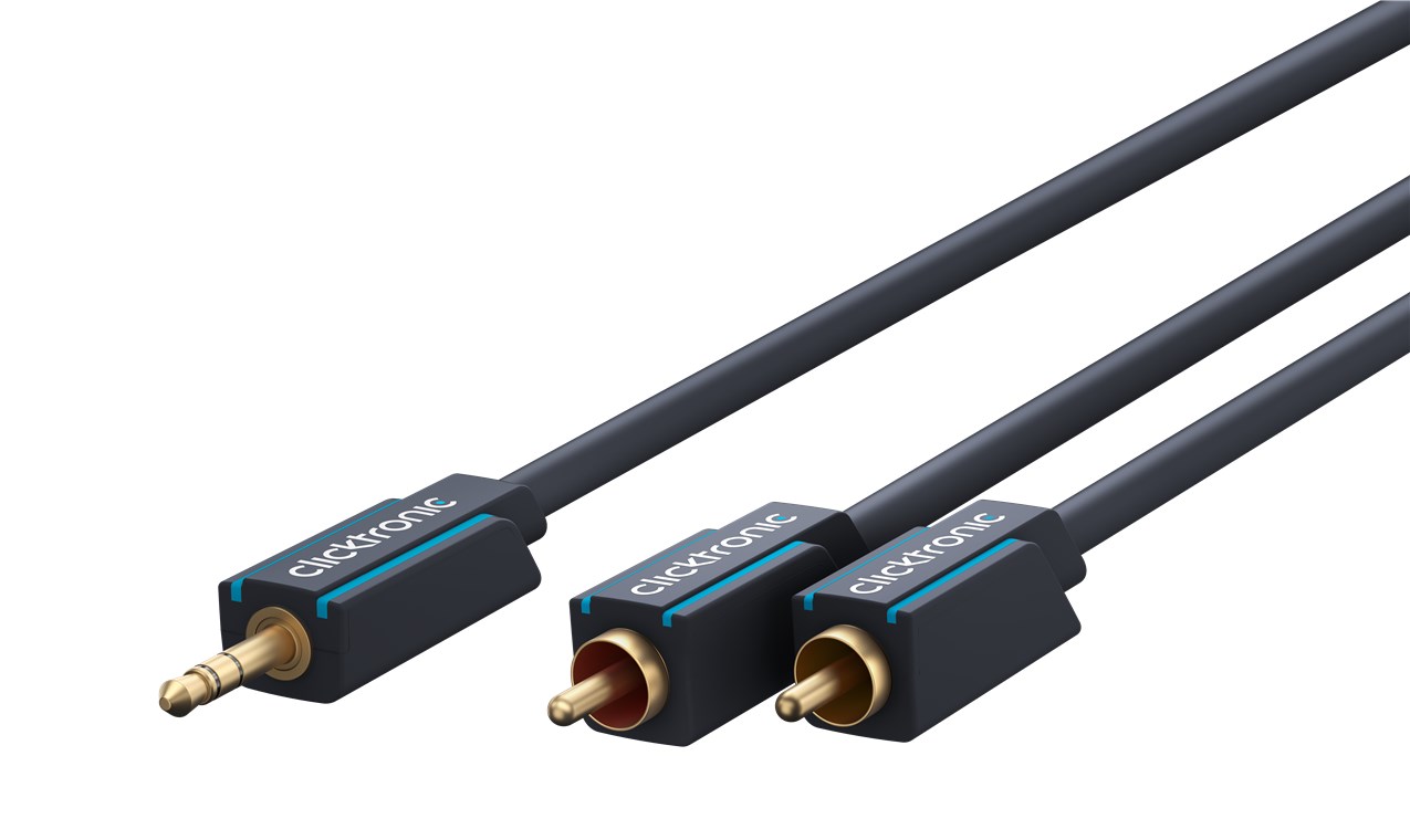 Cavo audio stereo 2 in 1 per dispositivi musicali 2m CLICKTRONIC
