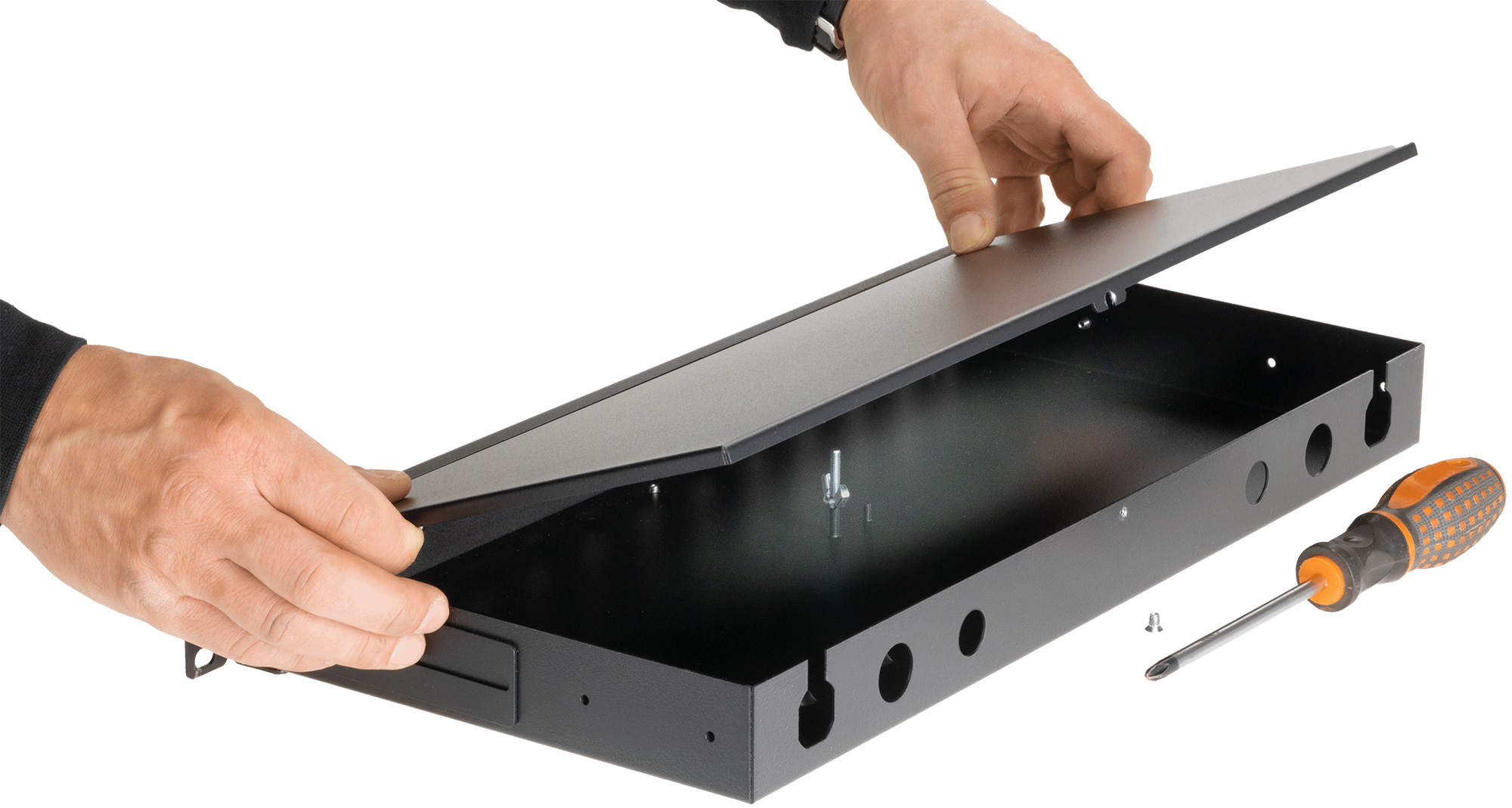Cassetto Ottico Nero 12 Porte per Armadio Rack 19'' INTELLINET - immagine 5