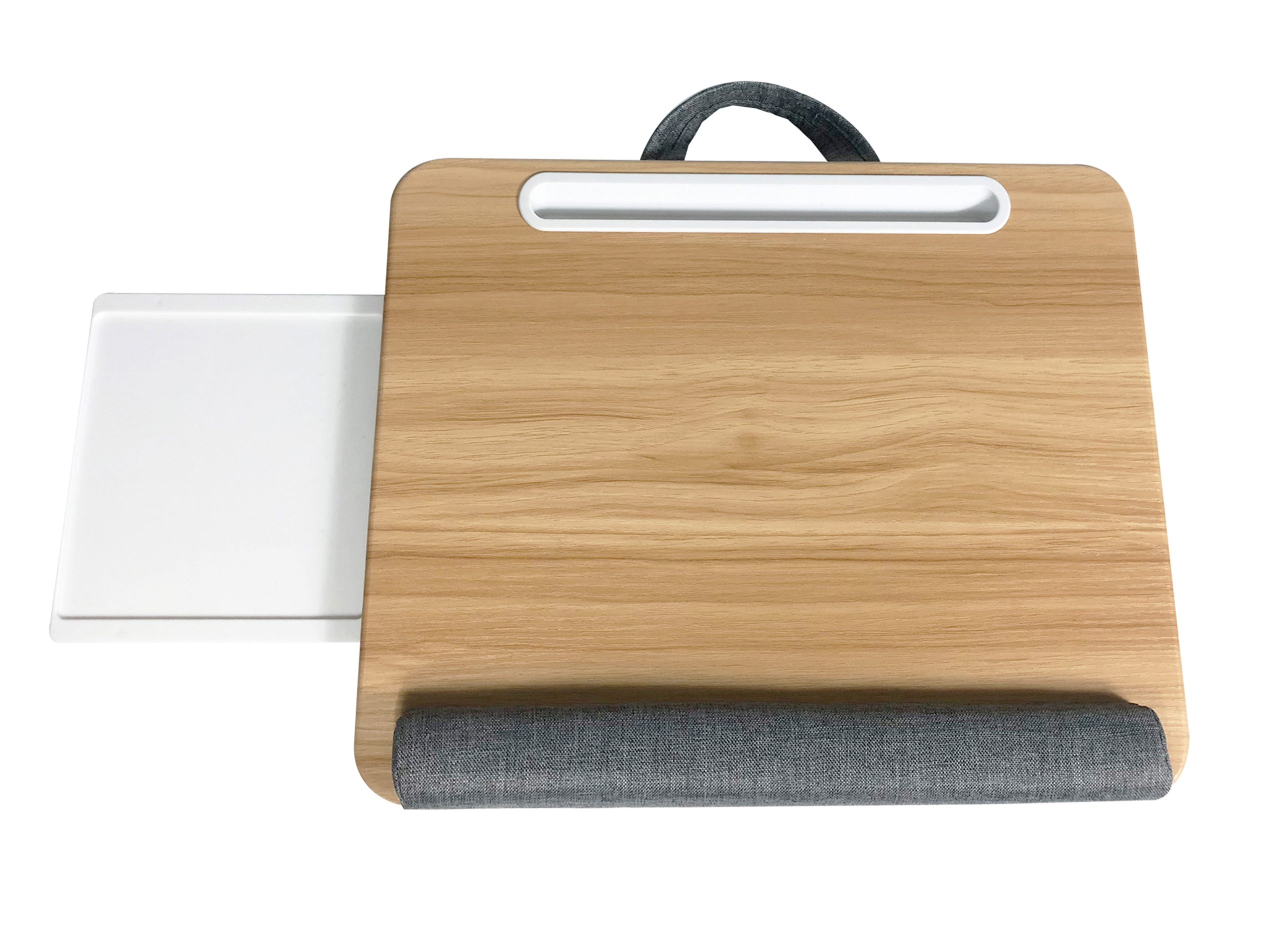 Scrivania Portatile per Laptop Supporto Bambù con Base Imbottita e Stand per Tablet TECHLY - immagine 6