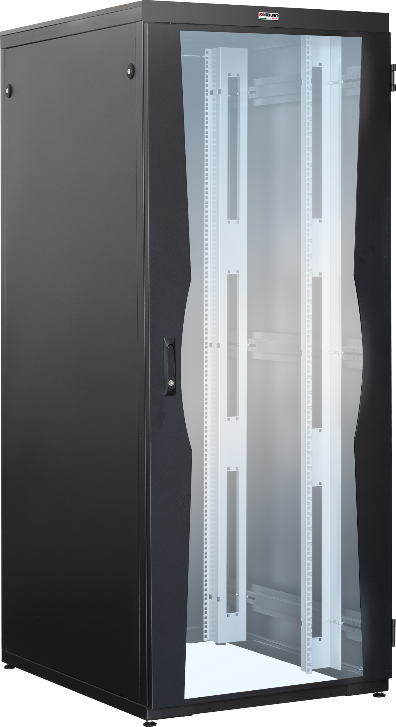 Armadio NetRack 19'' 800x1000 42 Unit&agrave; Nero Porta Grigliata da Assemblare INTELLINET