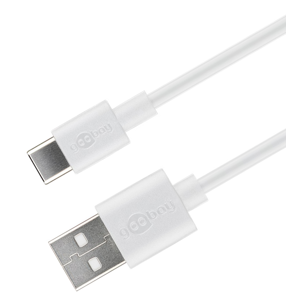 Cavo USB A Maschio 2.0 / USB-C Maschio 0,5m Bianco GOOBAY