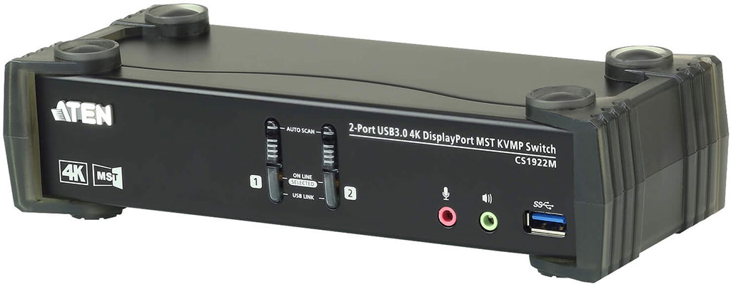 Switch KVMP 4K DisplayPort a 2 porte MST USB3.0, CS1922M ATEN