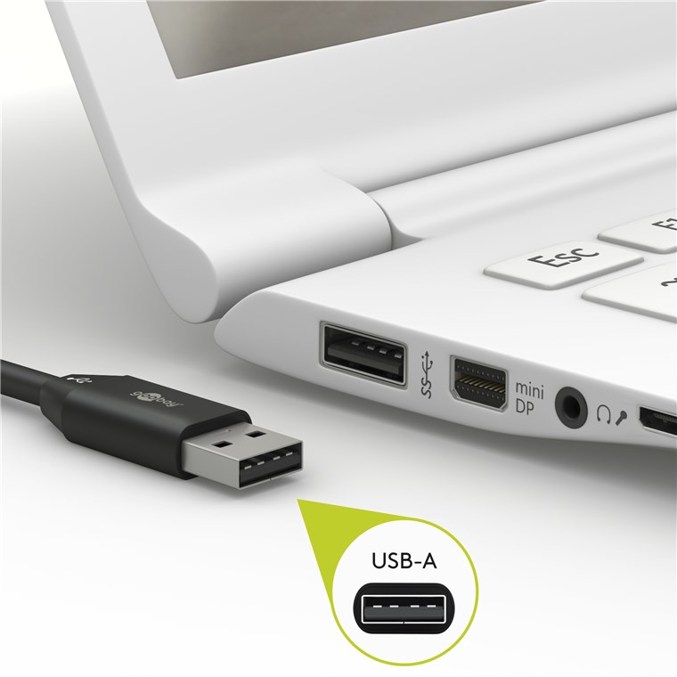 Cavo USB A Maschio 2.0 / USB-C Maschio 3m Bianco GOOBAY - immagine 7
