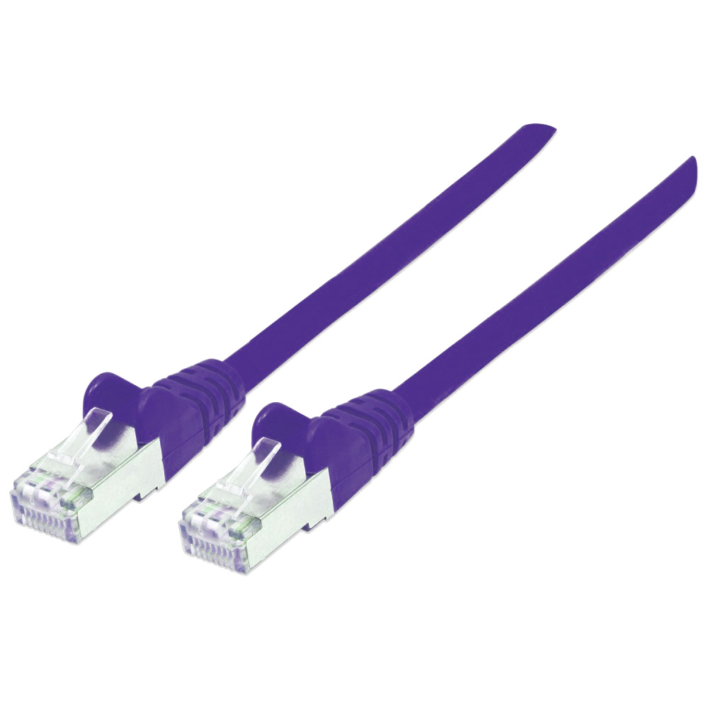 Cavo di rete Patch in rame Cat. 6A Viola SFTP LSZH 0,5m INTELLINET - immagine 2
