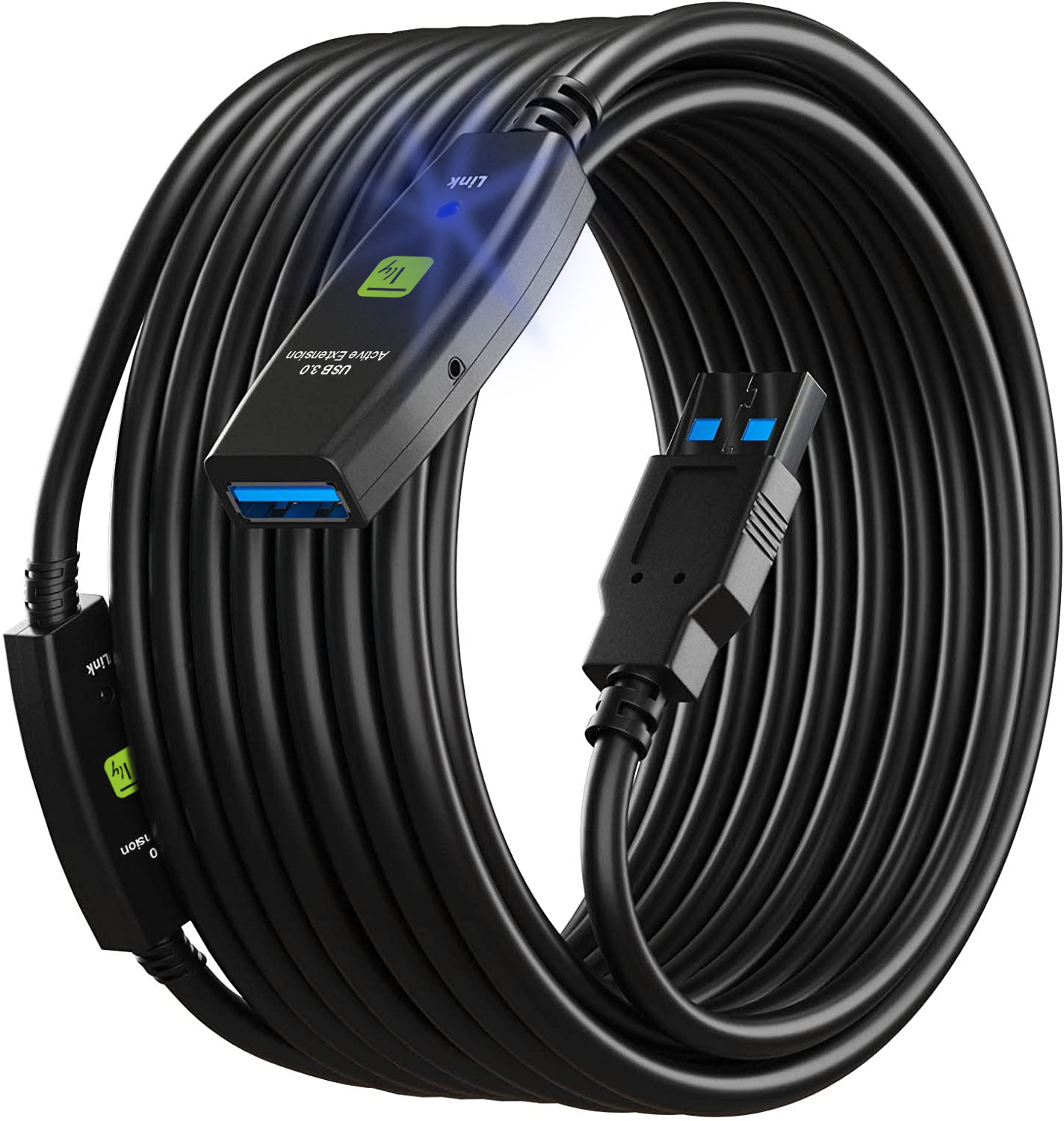 Cavo USB 3.0 Attivo Prolunga USB-A con 2 Amplificatori di Segnale 10m TECHLY