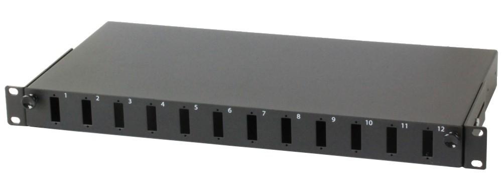 Cassetto Rack 19'' Fibra Ottica 12 porte SC Duplex Nero: la soluzione perfetta per la tua rete. INTELLINET
