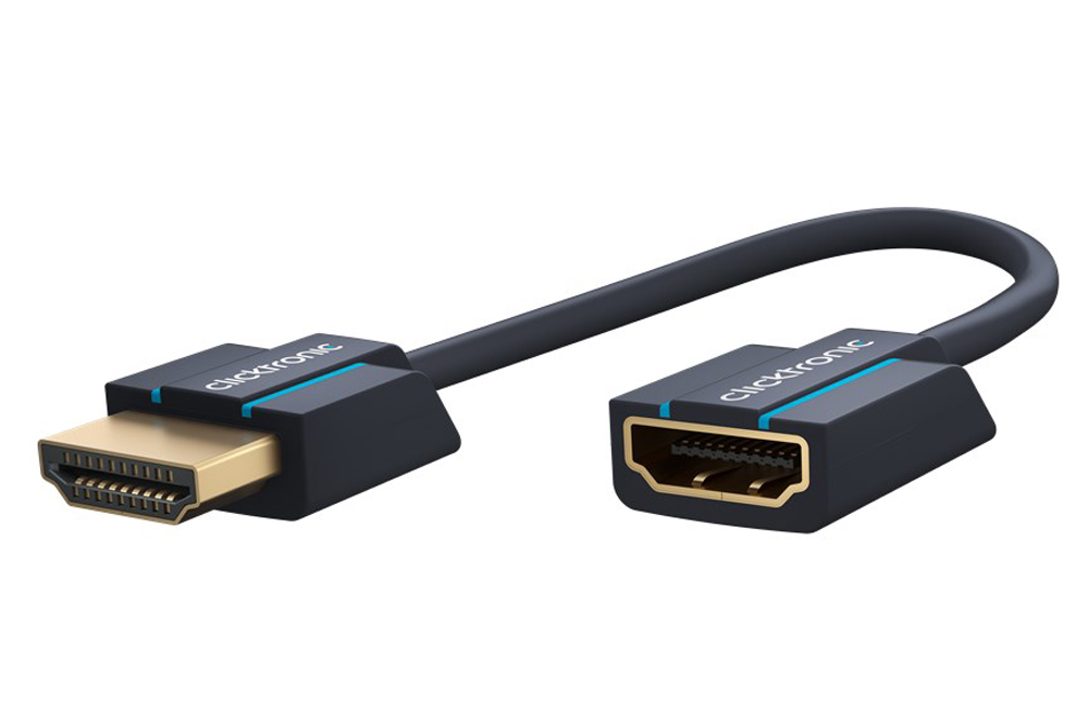 Cavo Adattatore Flessibile HDMI M/F 0,1m Alta Qualit&agrave; CLICKTRONIC