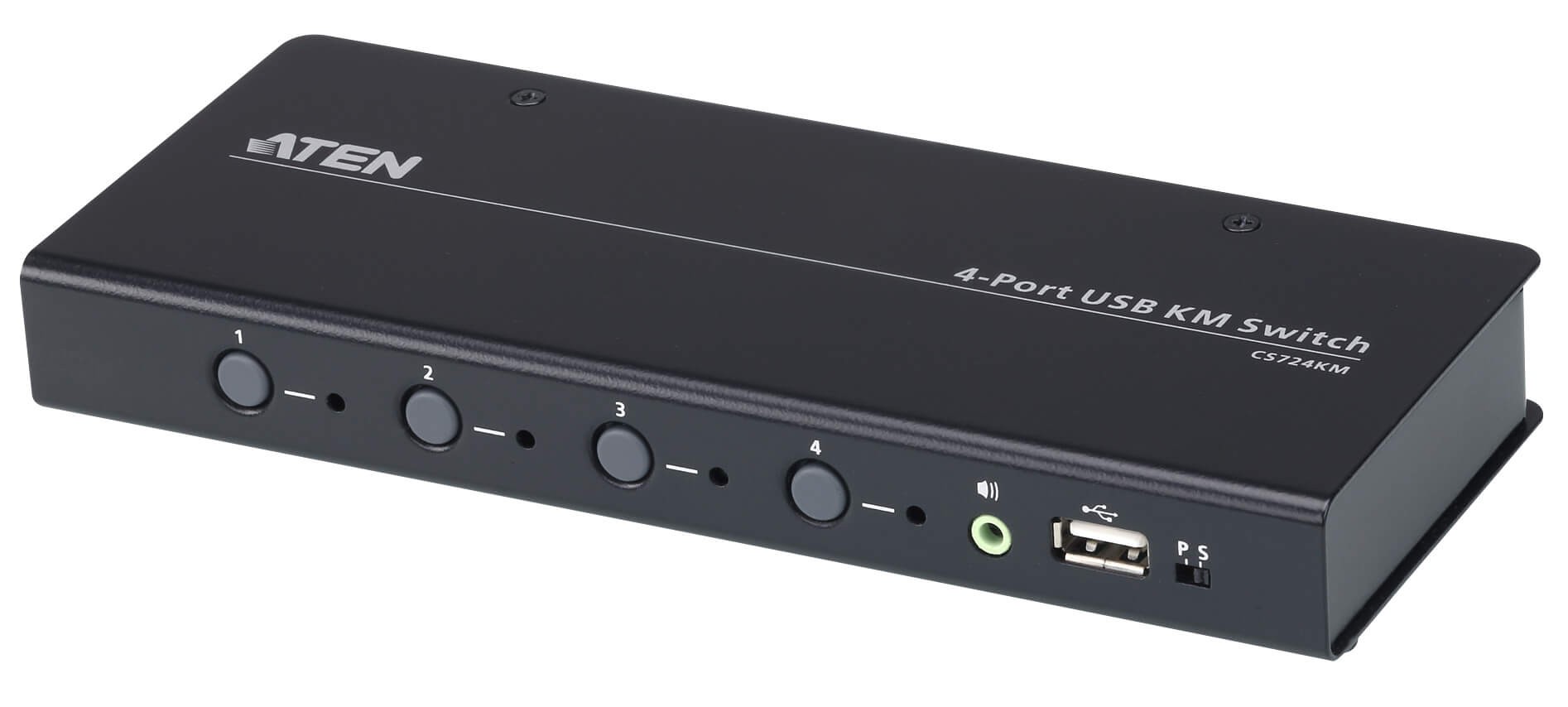 Switch KM USB a 4 porte illimitato con Cavi, CS724KM ATEN