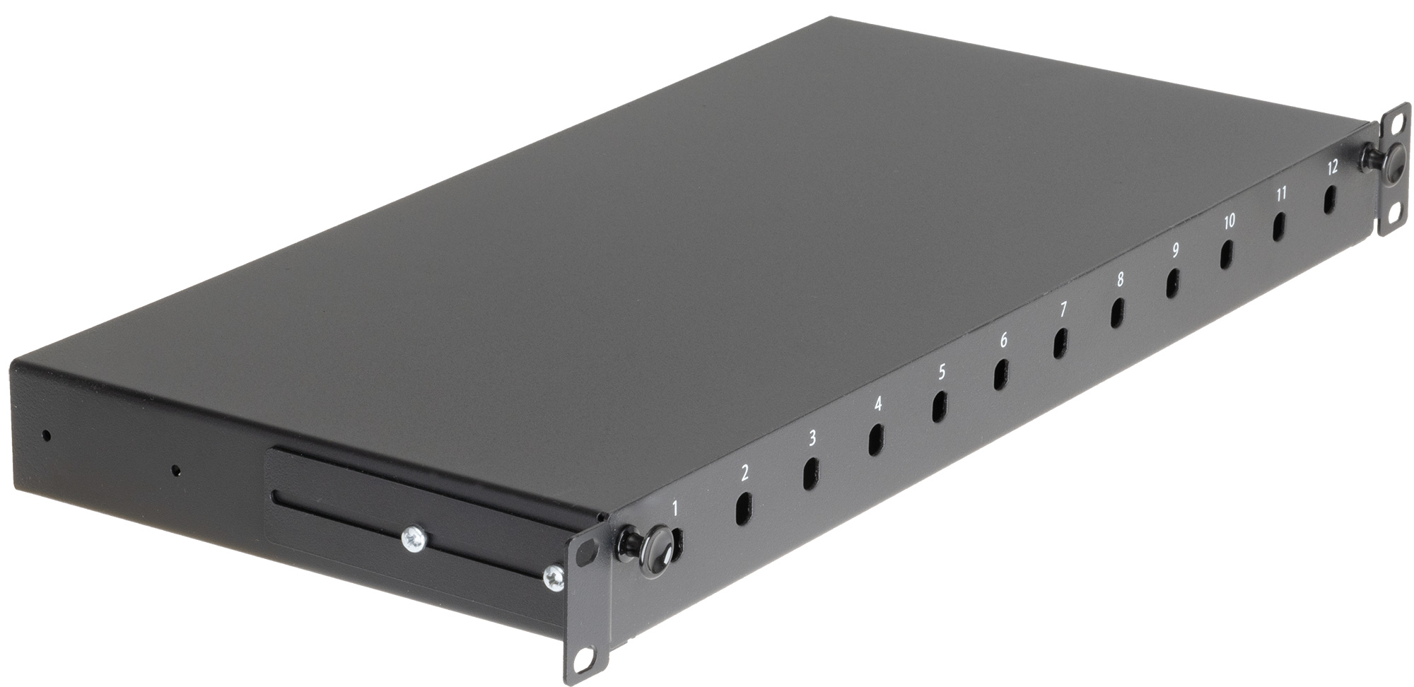 Cassetto Rack 19'' in Fibra Ottica: 12 Porte ST Simplex INTELLINET