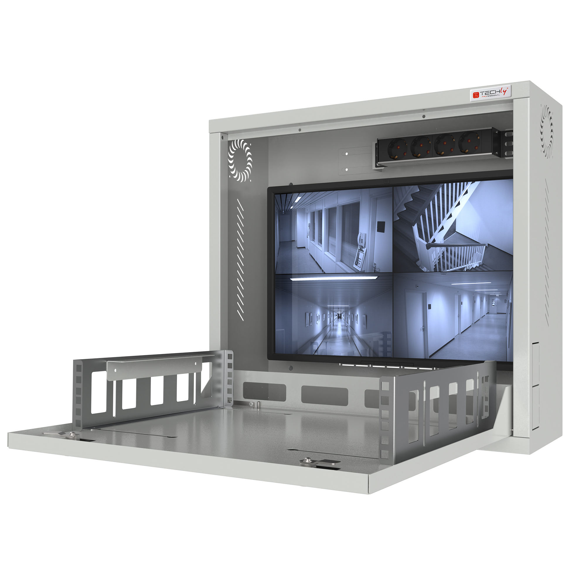 Box di Sicurezza per DVR e Sistemi di Videosorveglianza Bianco TECHLY PROFESSIONAL
