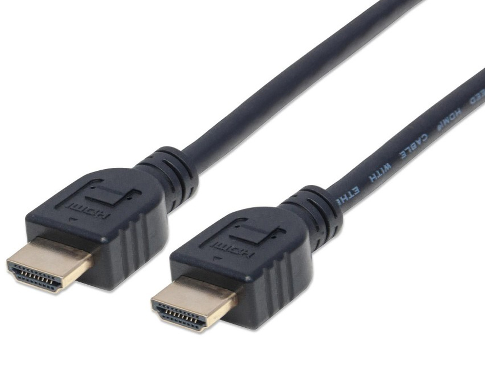 Cavo HDMI CL3 High Speed con Ethernet A/A M/M 3m Nero MANHATTAN