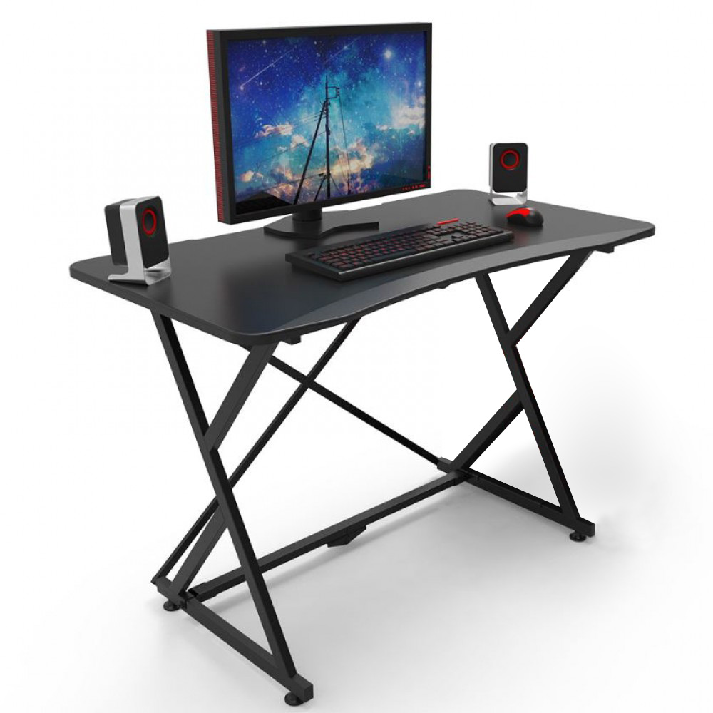 Scrivania Gaming Ergonomica Tavolo da Gioco per PC 110 cm Nero TECHLY